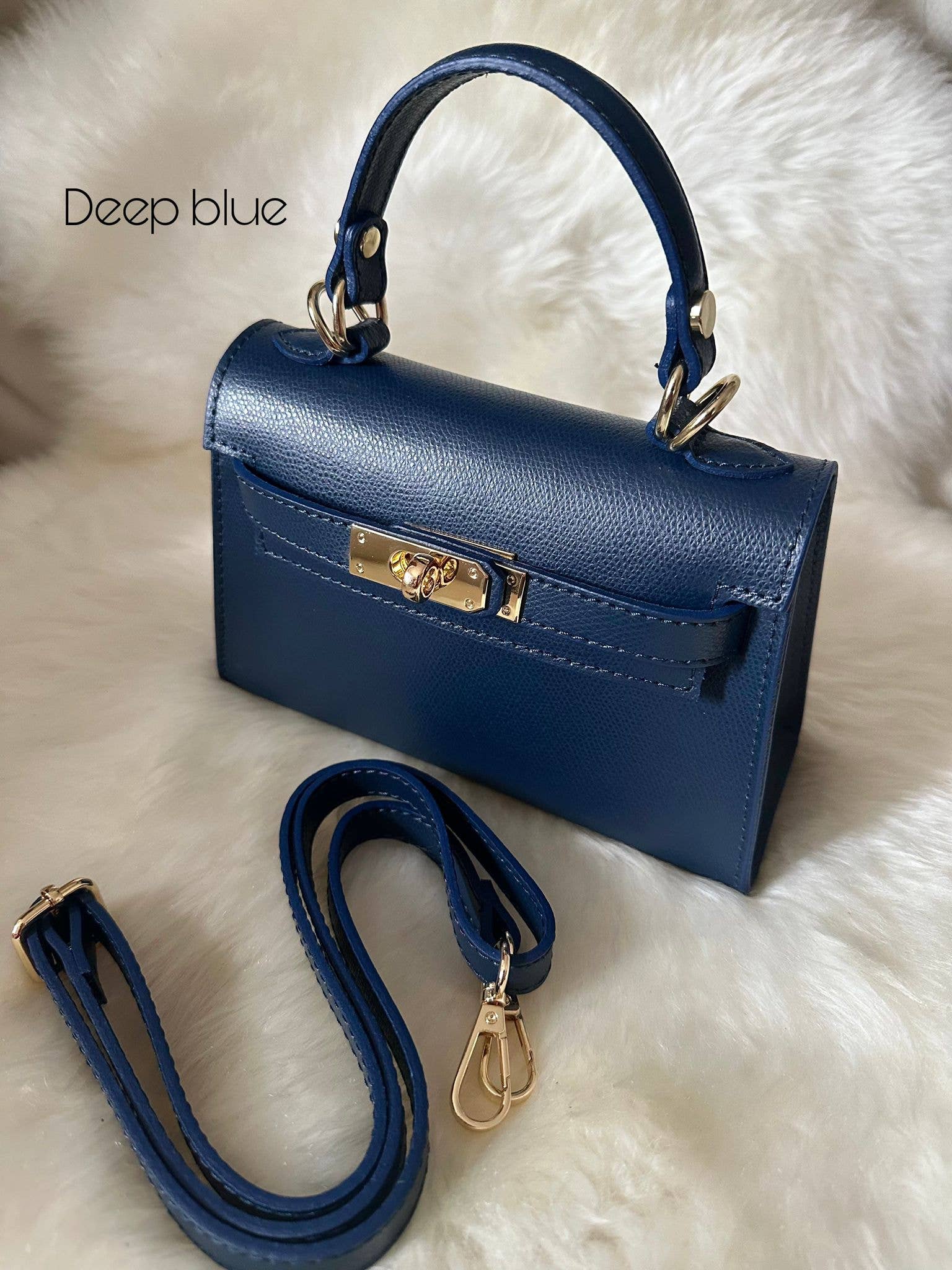 Sac à main MINI K en cuir véritable