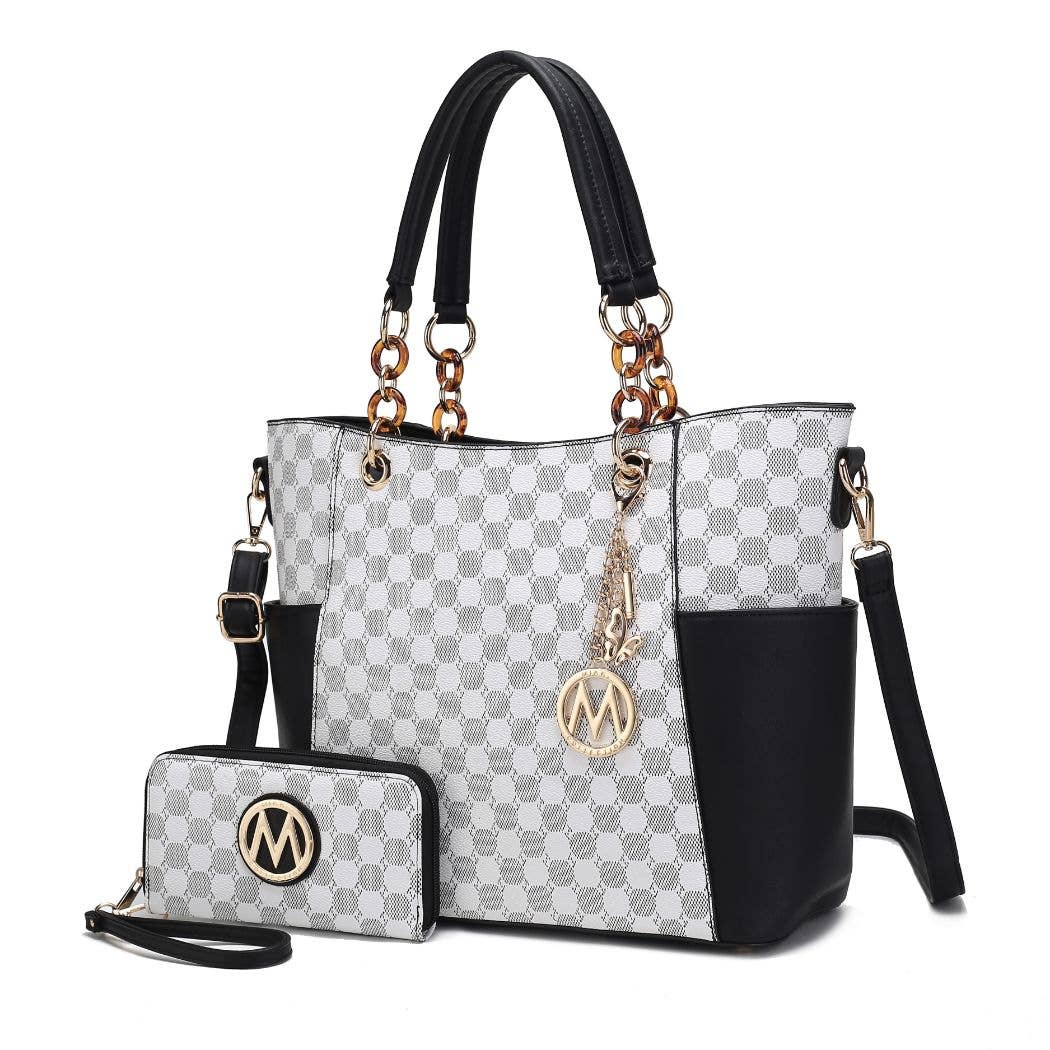 Sac à main Merlina pour femme avec portefeuille, 2 pièces