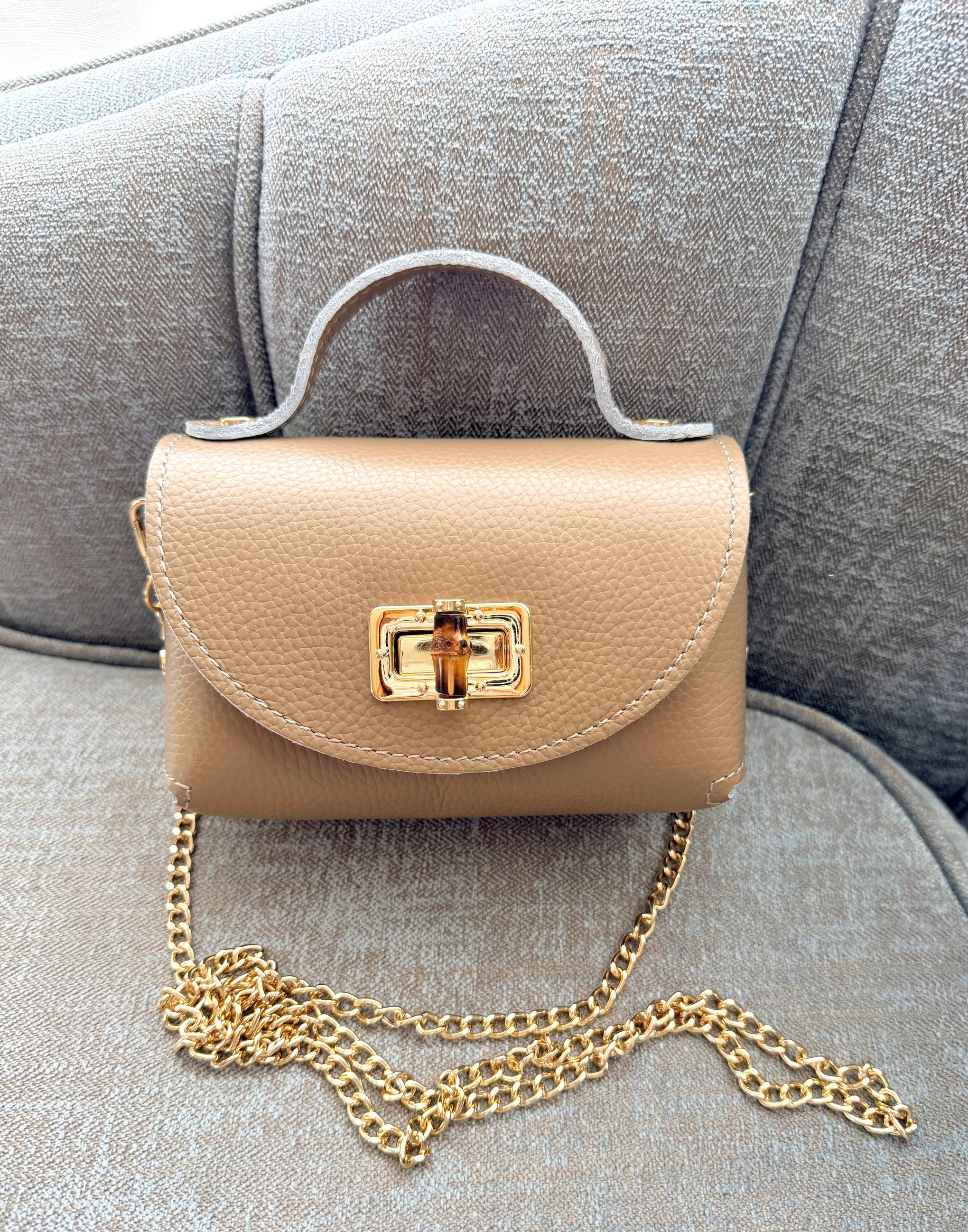 Mini-sac Ginevra en cuir véritable martelé