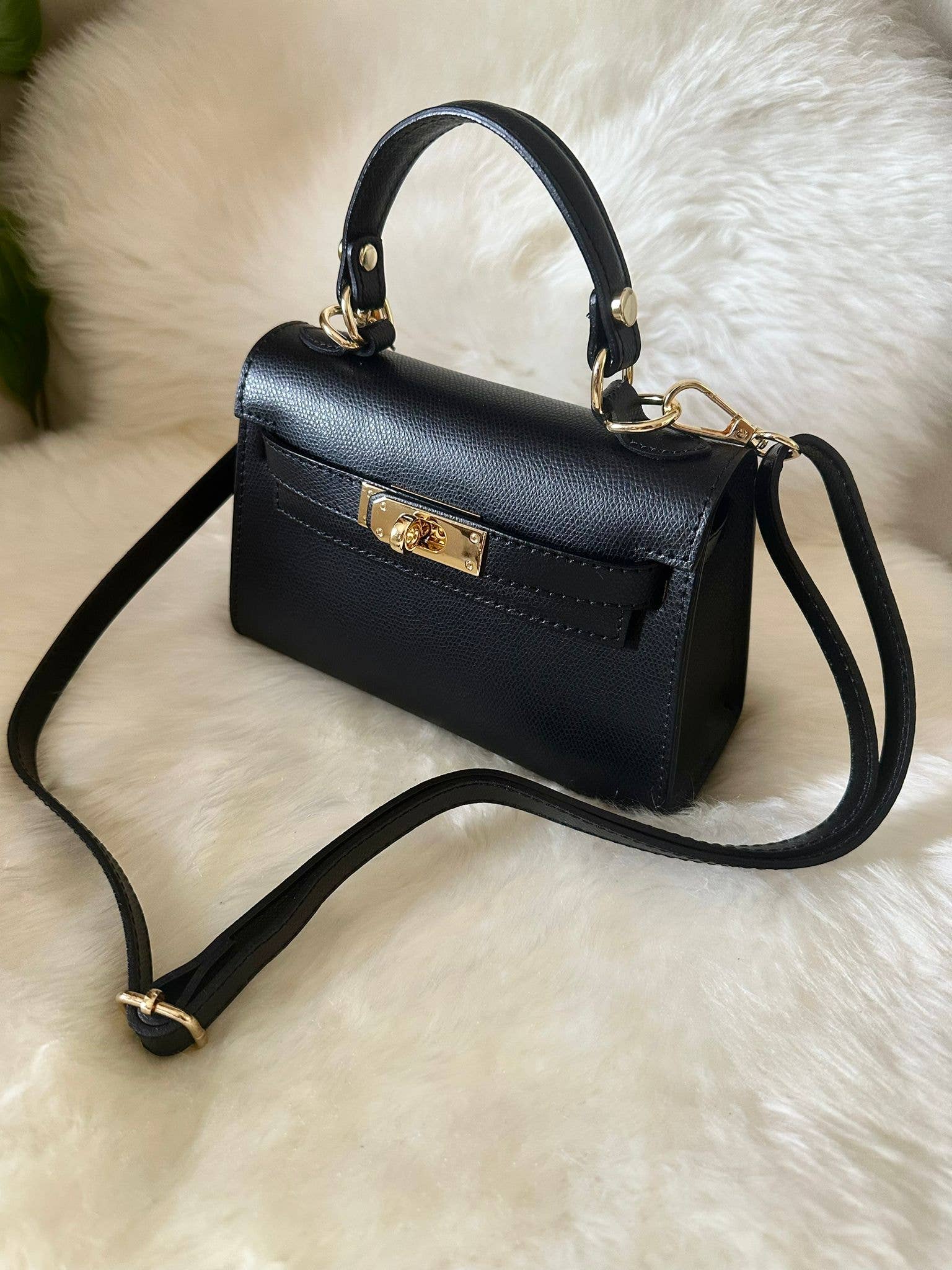 Sac à main MINI K en cuir véritable