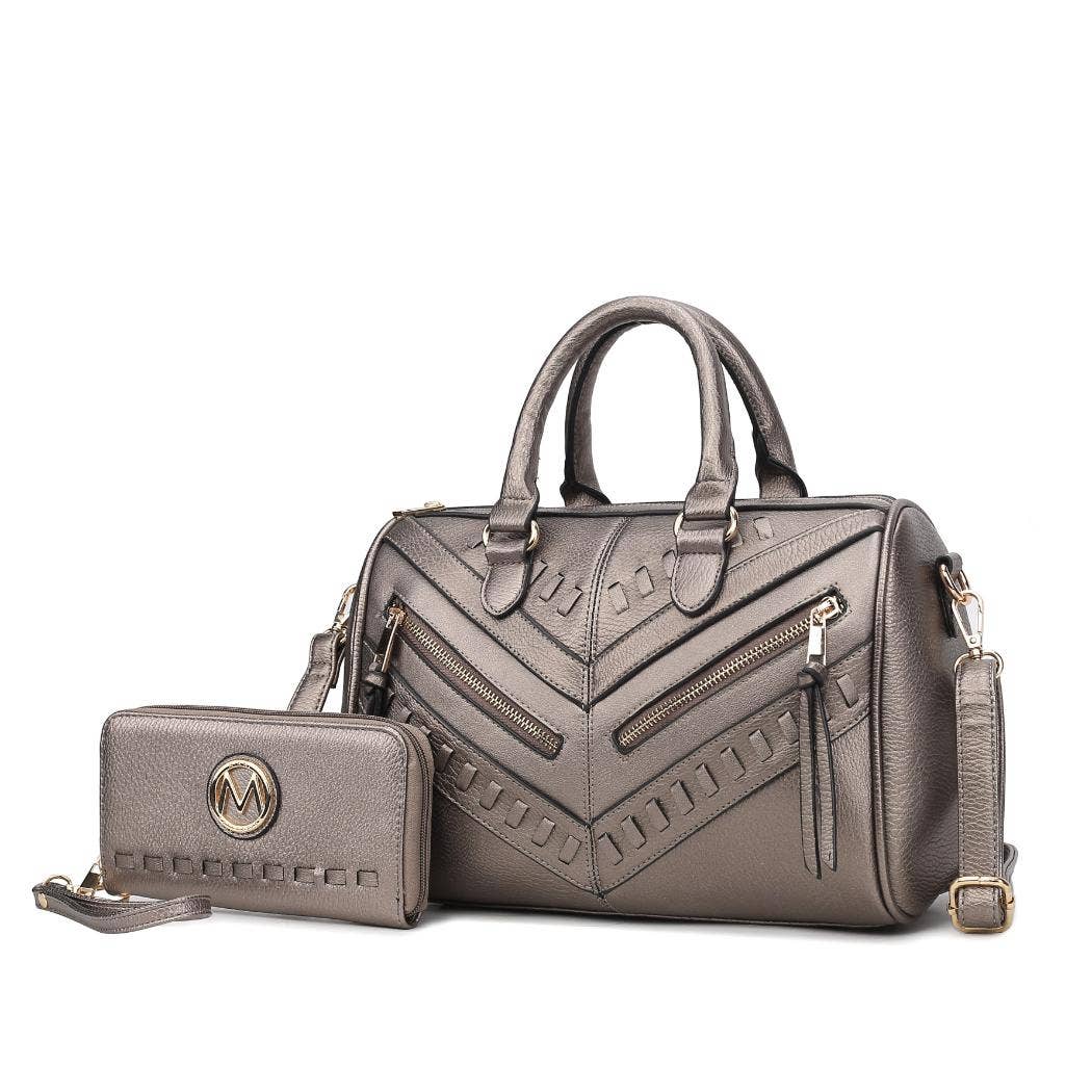Sac à main Lara en cuir végétalien pour femmes avec portefeuille