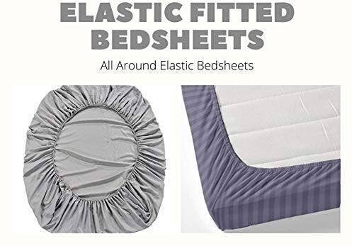 Parure de lit King Size en coton – Drap-housse 300 TC