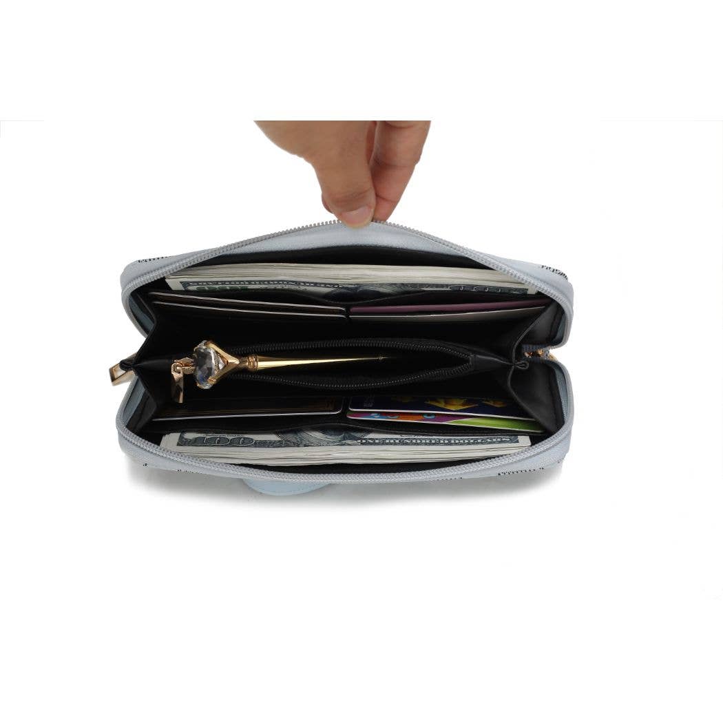 Sac à main Merlina pour femme avec portefeuille, 2 pièces