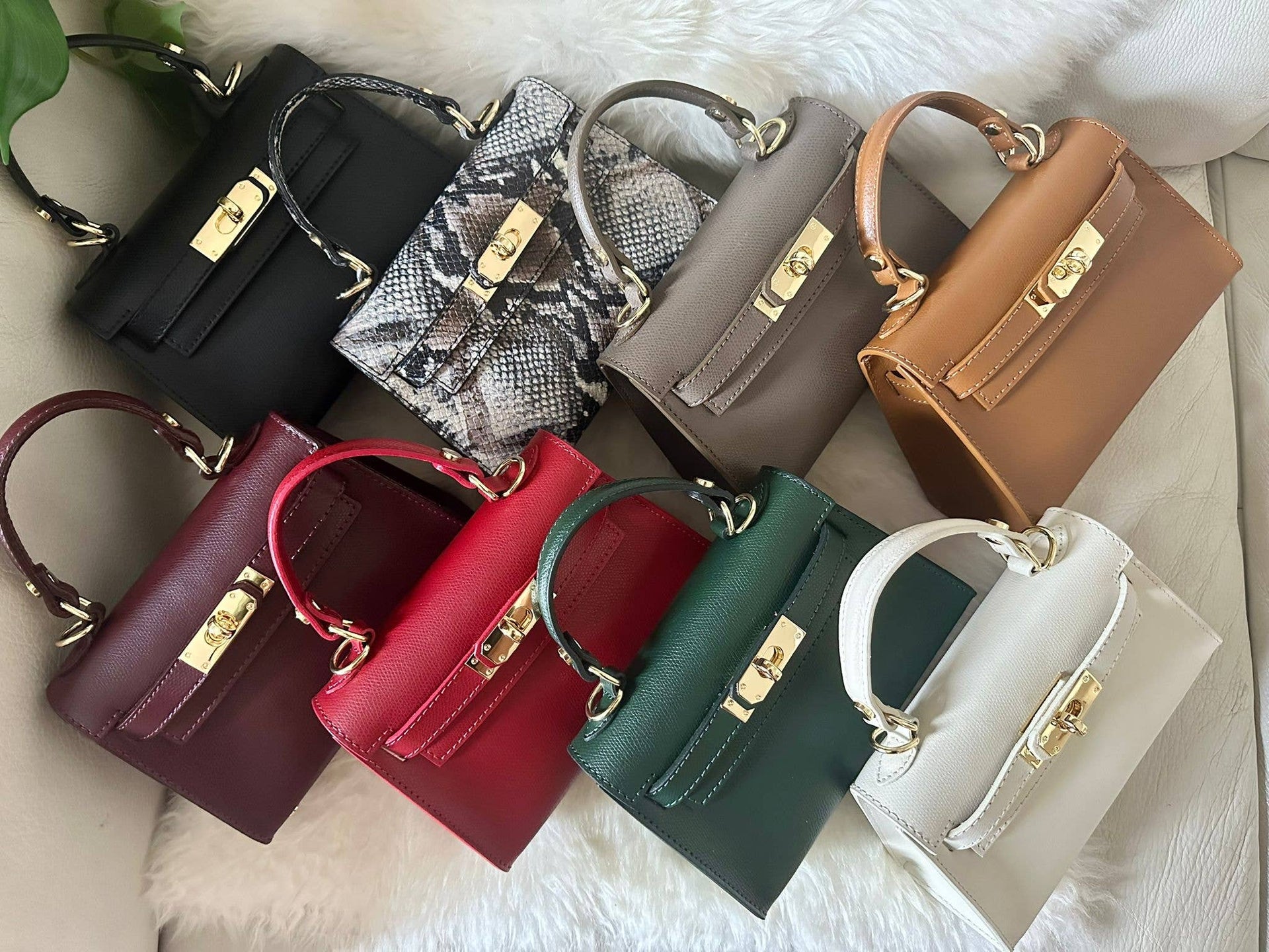 Sac à main MINI K en cuir véritable