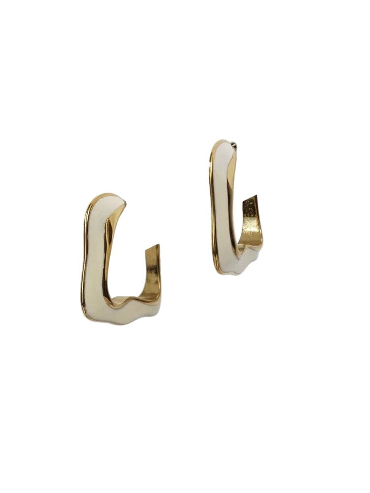 Boucles d’oreilles créoles minimalistes en acier inoxydable