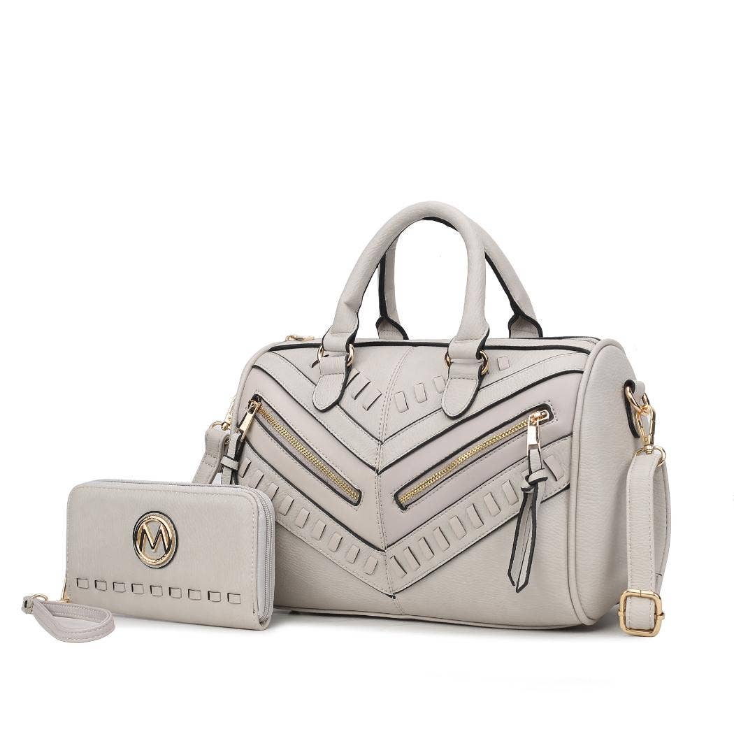 Sac à main Lara en cuir végétalien pour femmes avec portefeuille