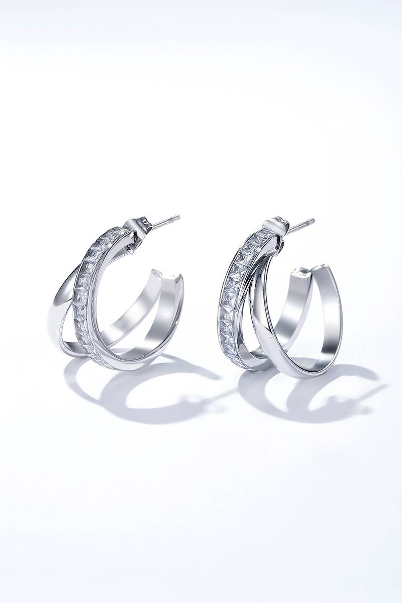 Boucles d'oreilles en acier inoxydable