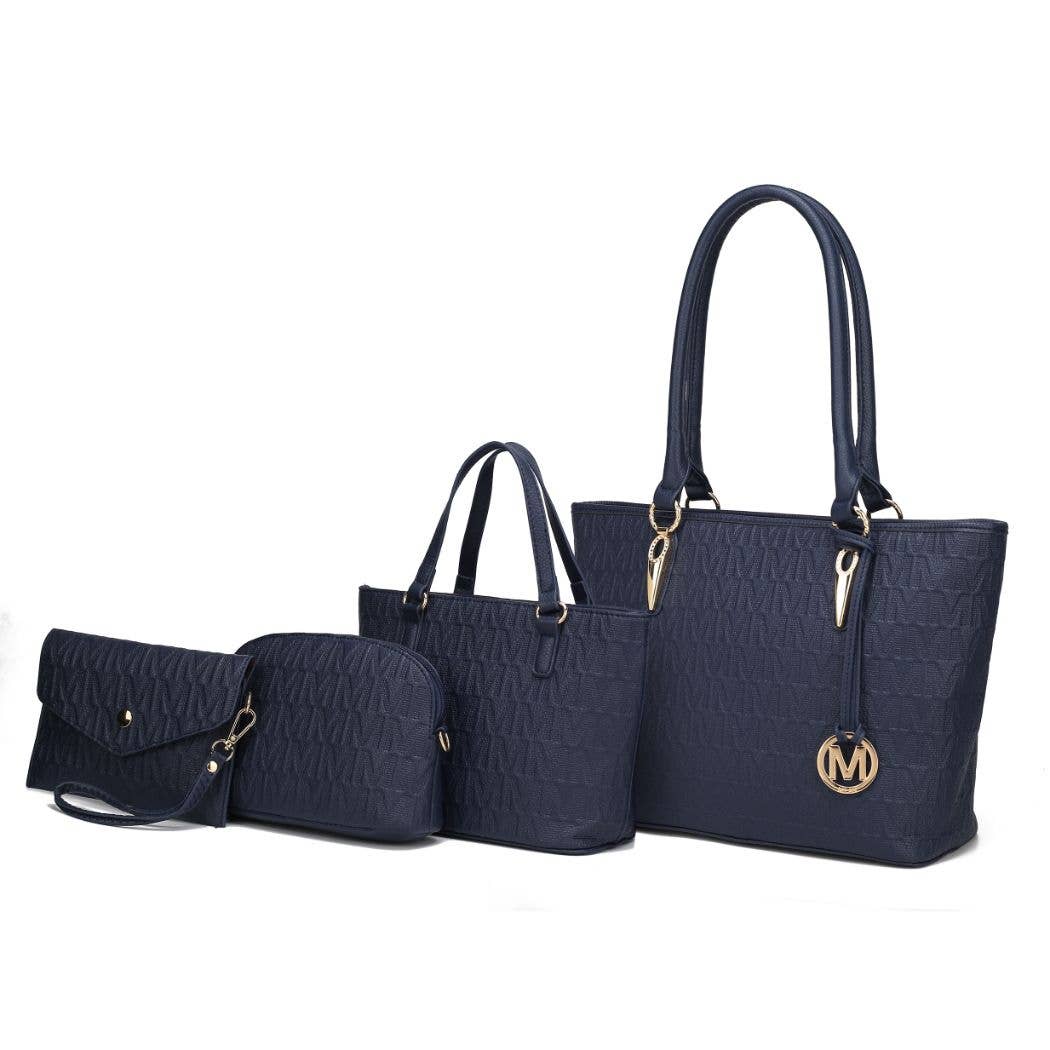 Sac à main Edelyn embossé Signature 4 pièces pour femmes