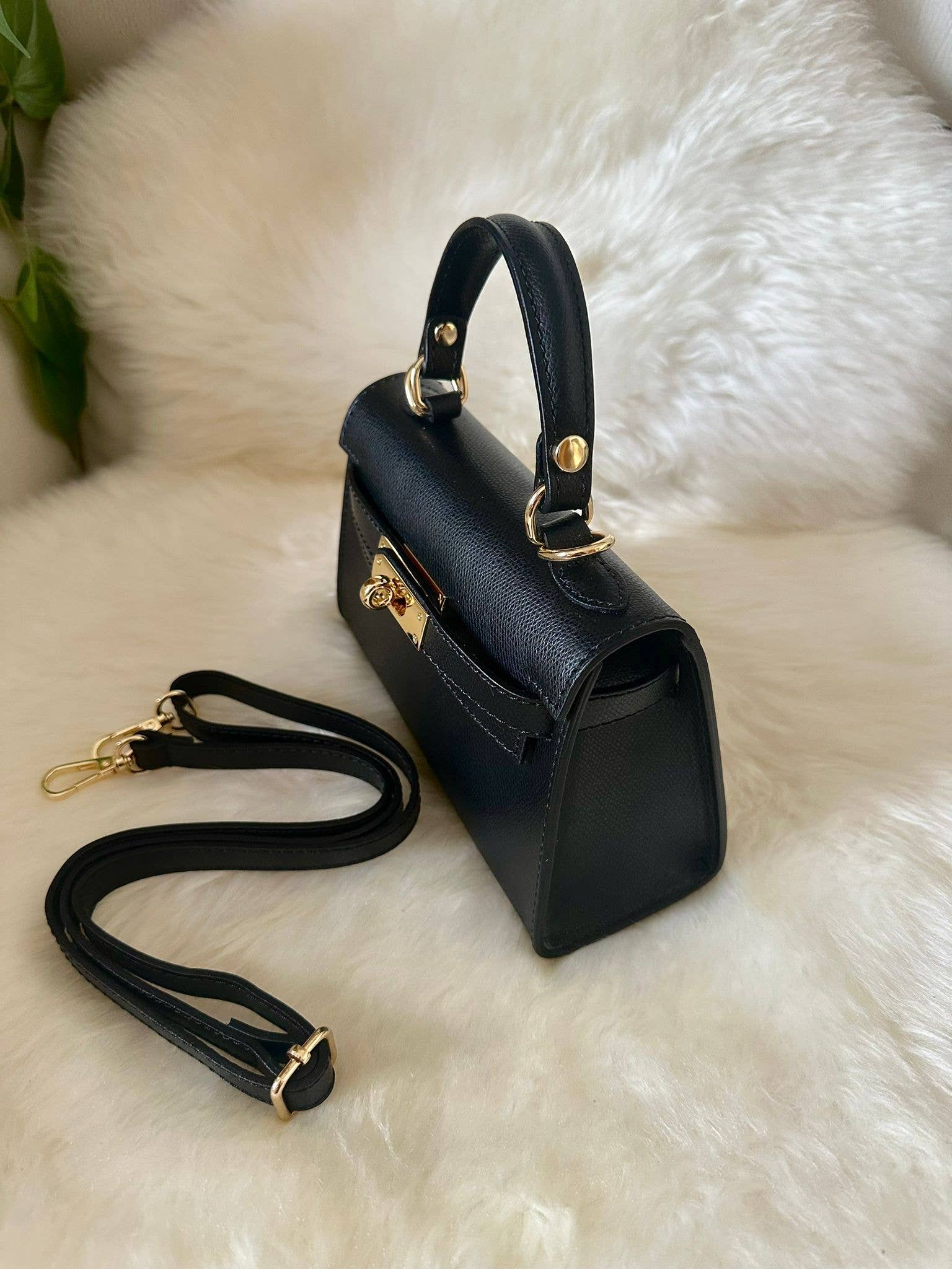 Sac à main MINI K en cuir véritable