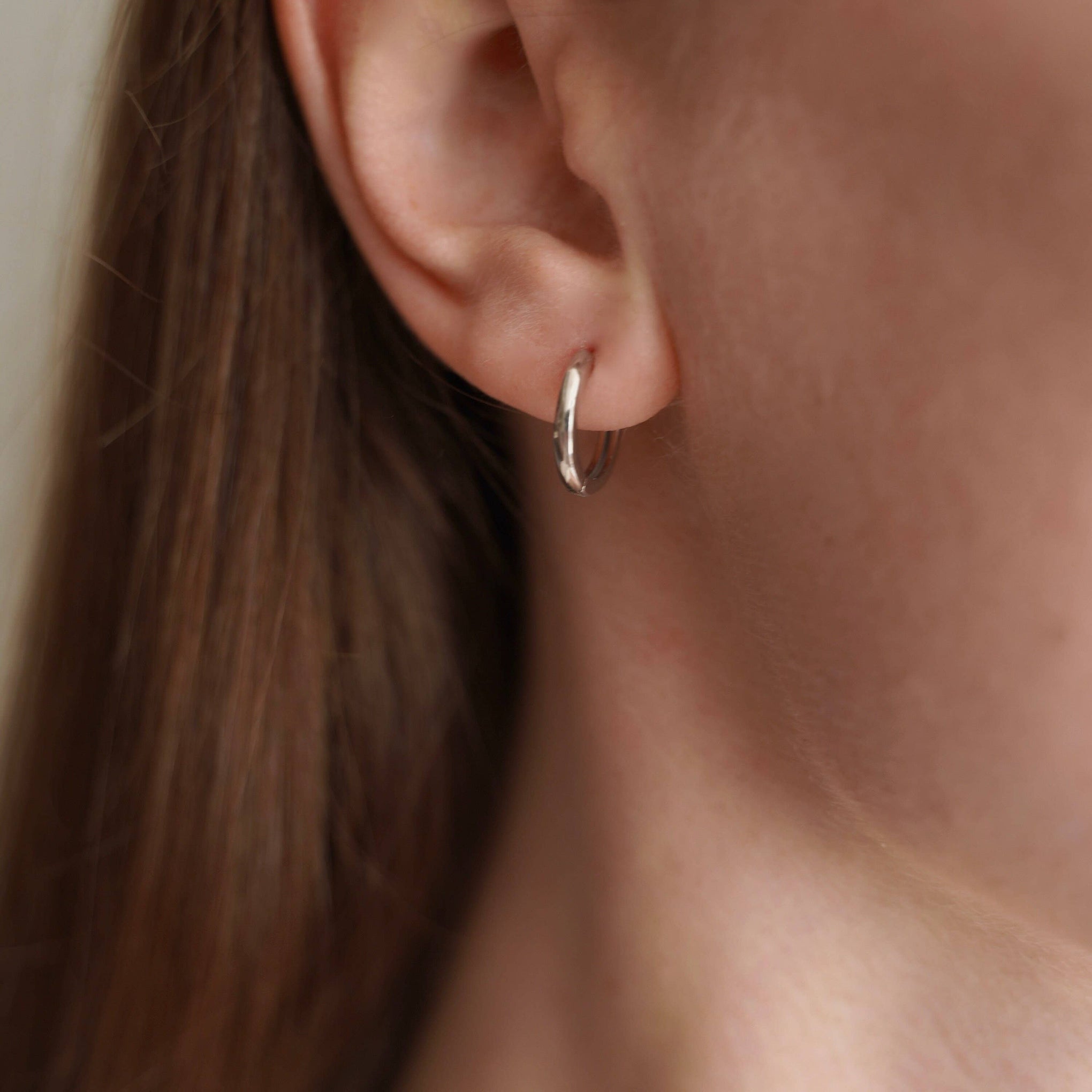 Boucles d'oreilles argent 925 mini créoles