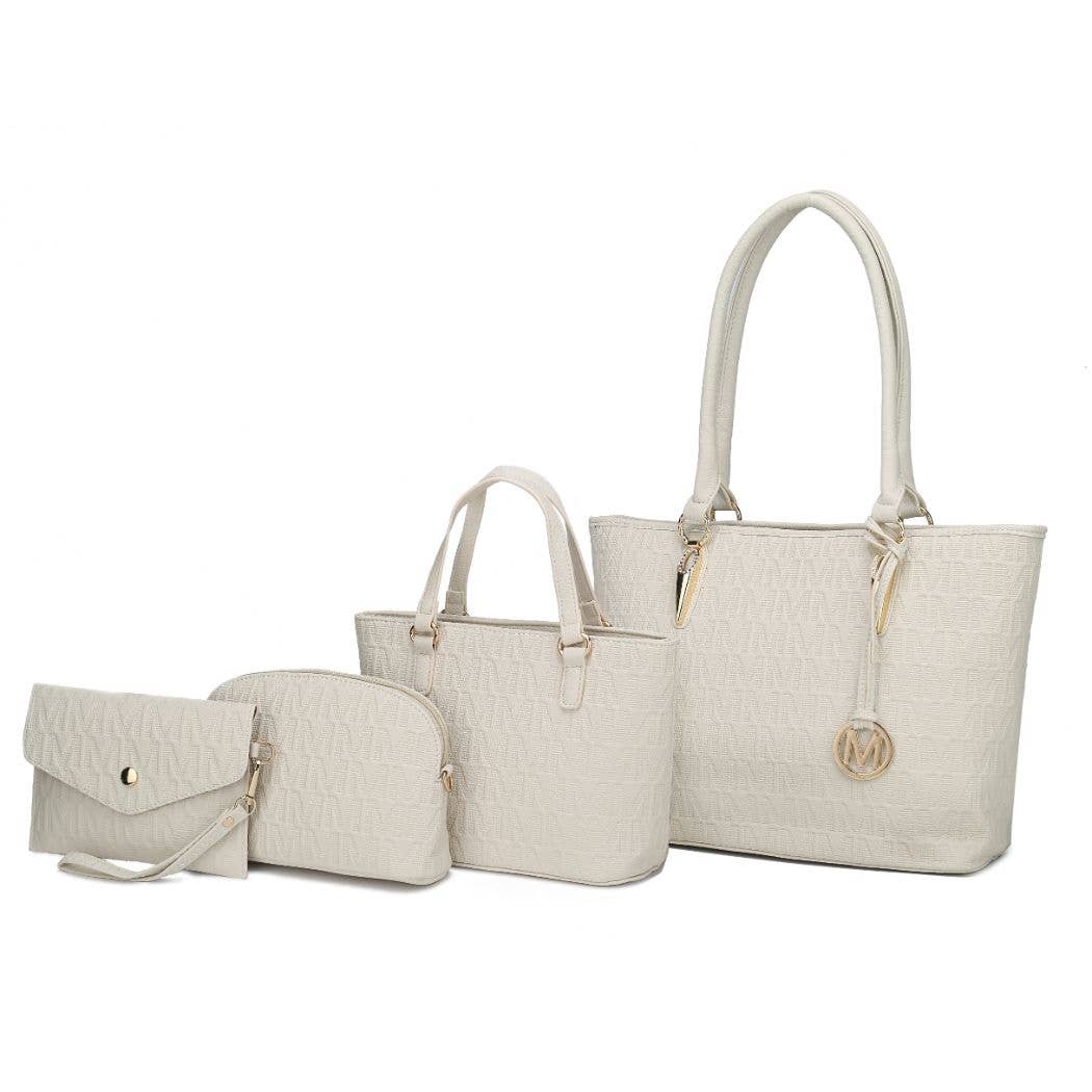 Sac à main Edelyn embossé Signature 4 pièces pour femmes