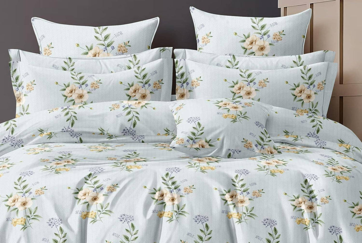Parure de lit King Size en coton – Drap-housse 300 TC