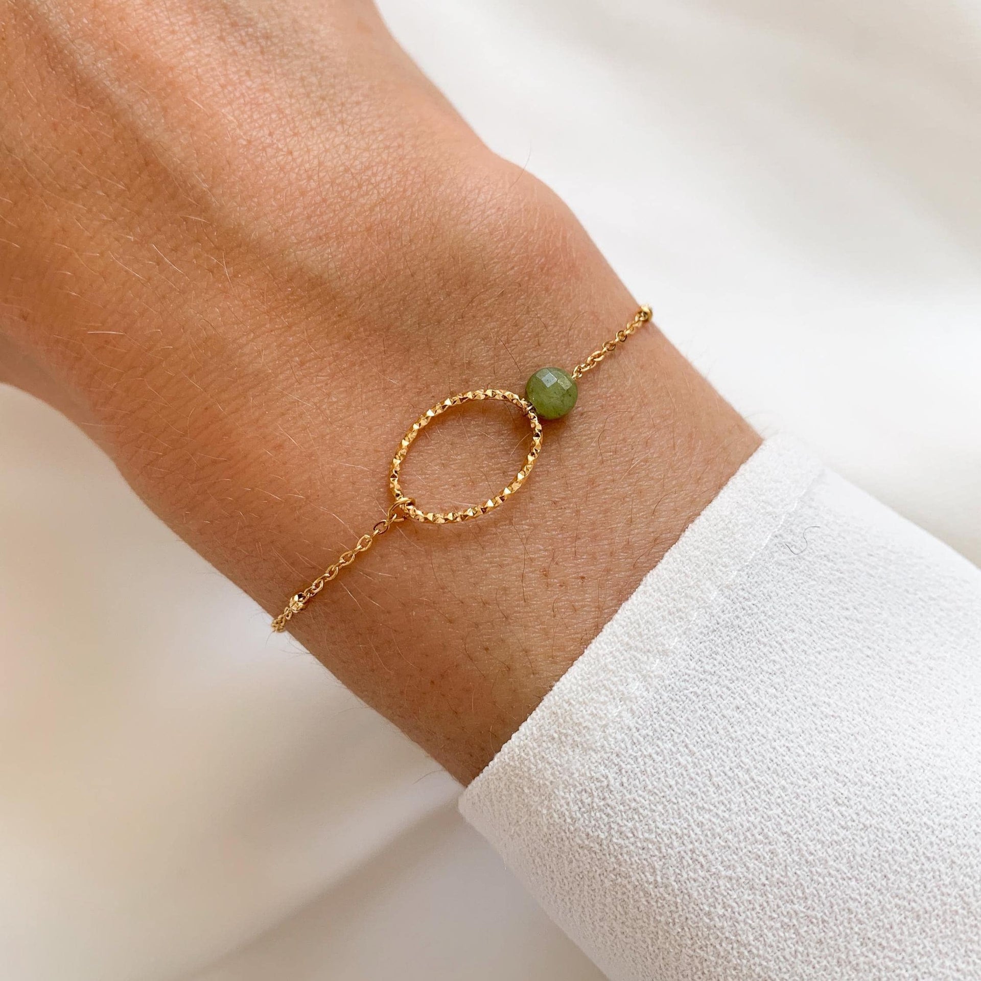 Bracelet acier inoxydable perle nacrée