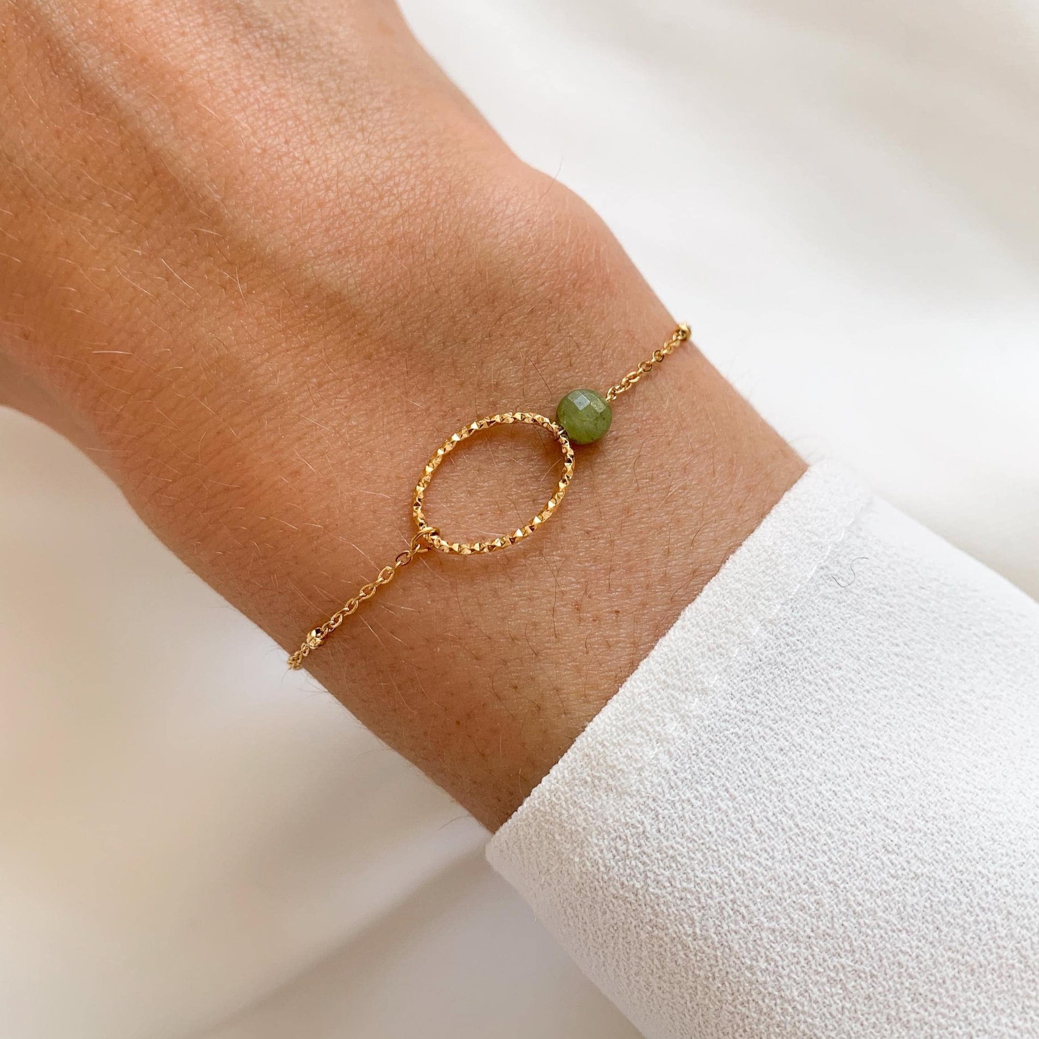 Bracelet acier inoxydable perle nacrée