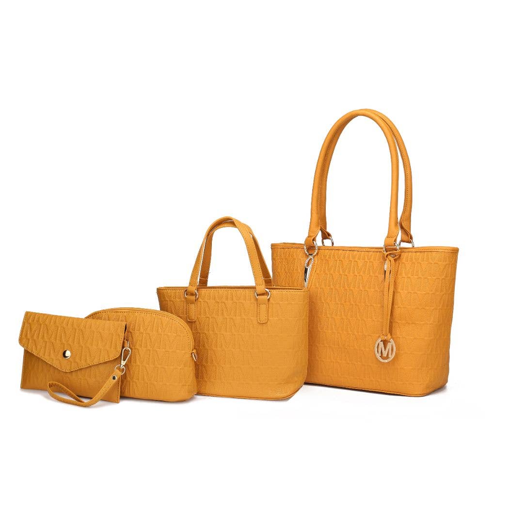 Sac à main Edelyn embossé Signature 4 pièces pour femmes