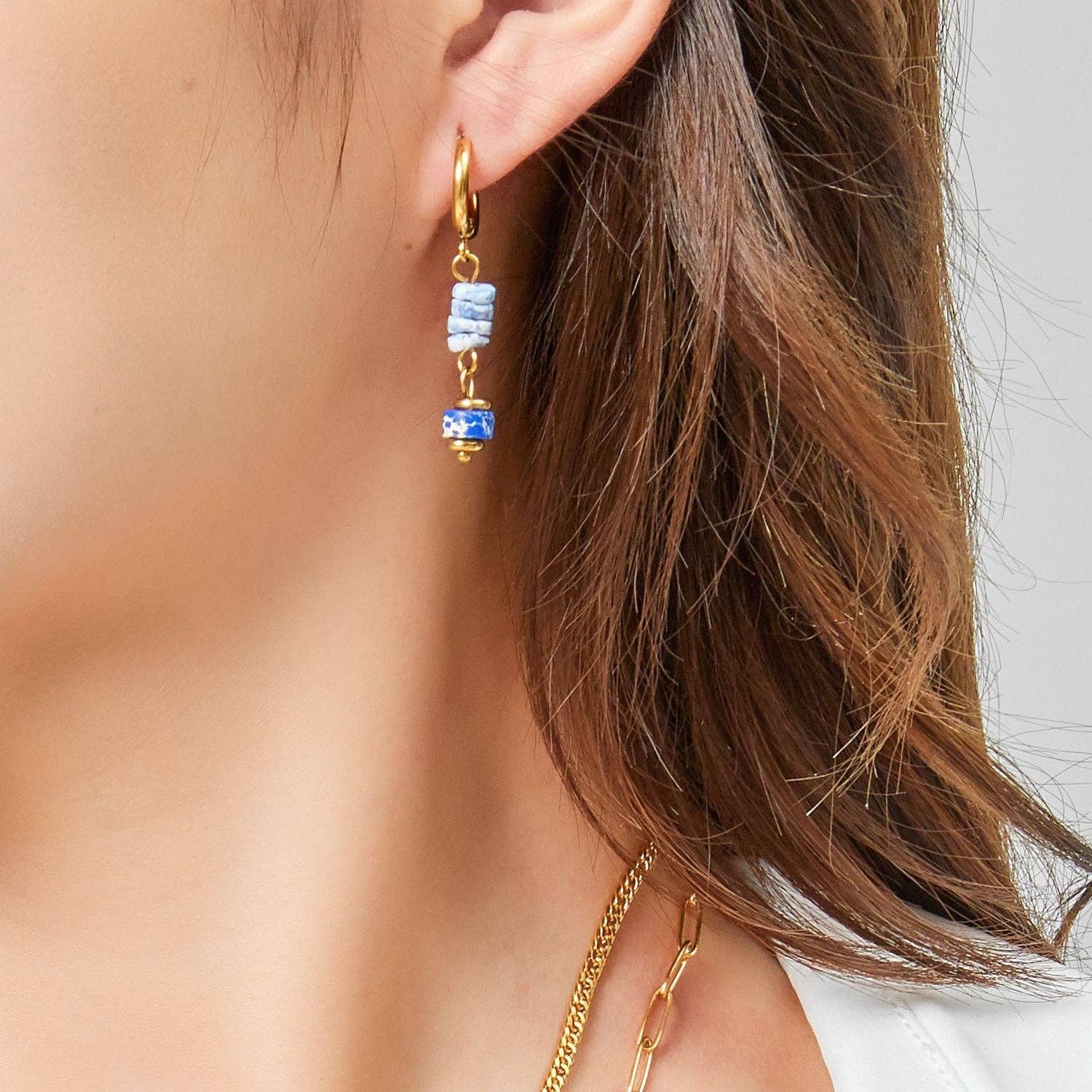 Boucle d'oreille créole Vana en acier inoxydable