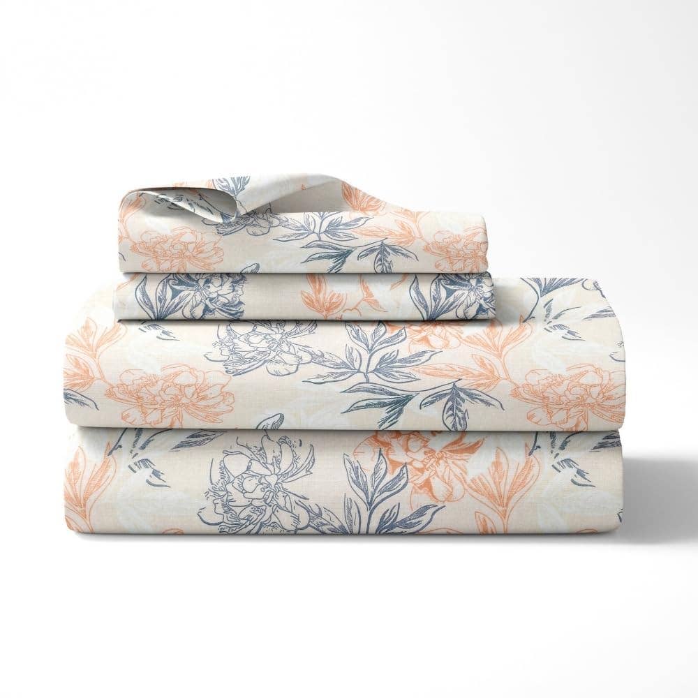 Parure de lit ultra-douce en coton – Drap plat double & Queen
