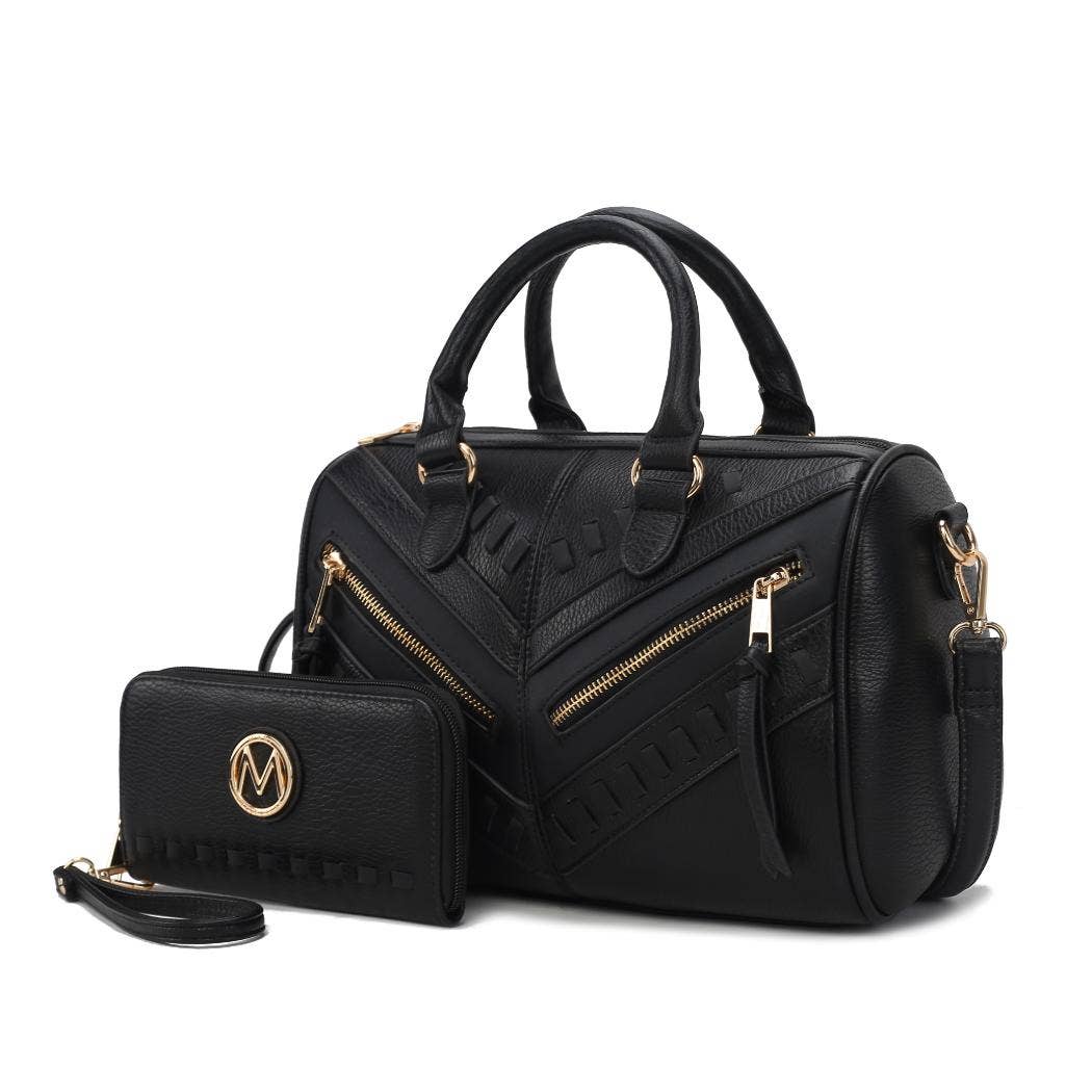 Sac à main Lara en cuir végétalien pour femmes avec portefeuille