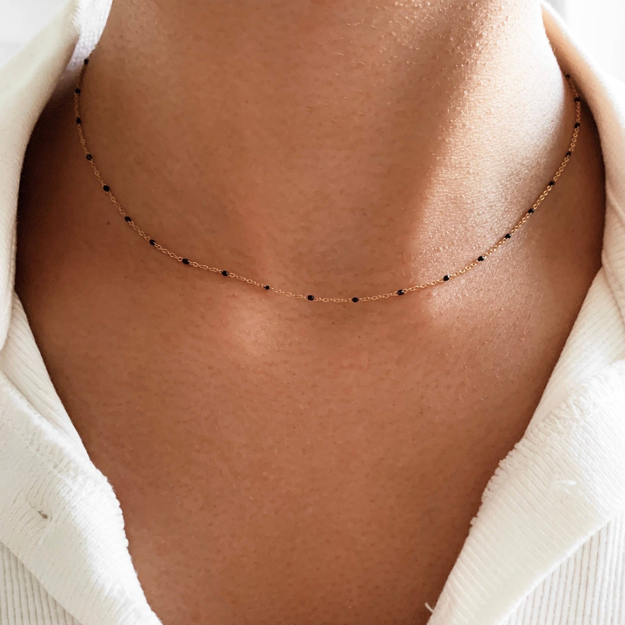 Collier acier inoxydable chaine boule