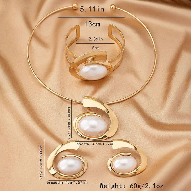 Boucles d'oreilles en alliage Collier Bracelet Clous d'oreilles
