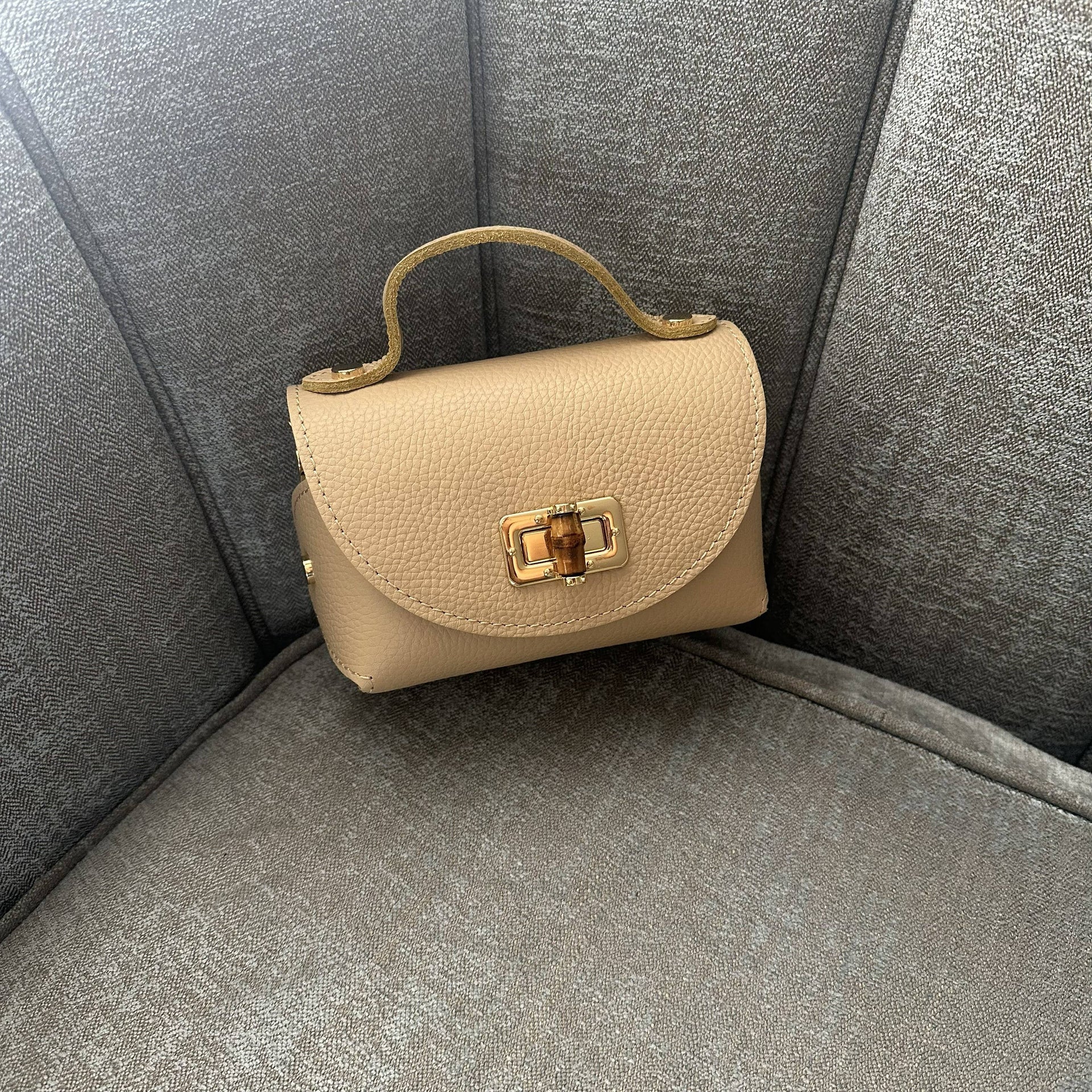 Mini-sac Ginevra en cuir véritable martelé