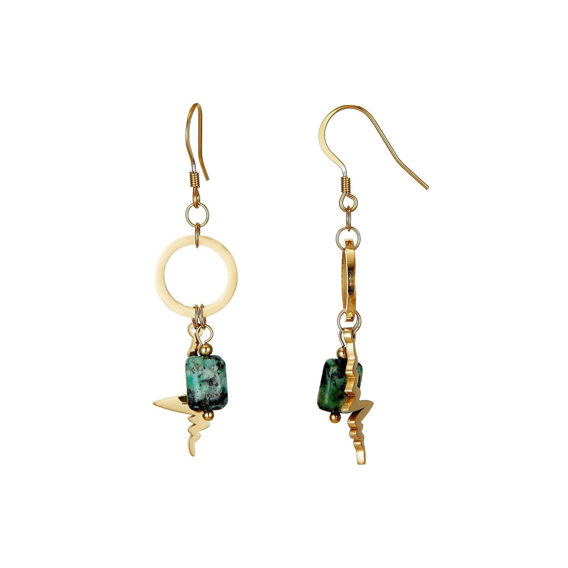 Boucle d'oreille crochet Ursina en acier inoxydable