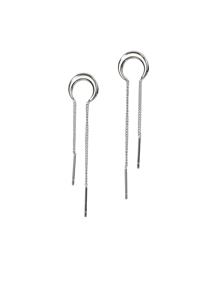 Boucles d’oreilles demi-lune en acier inoxydable