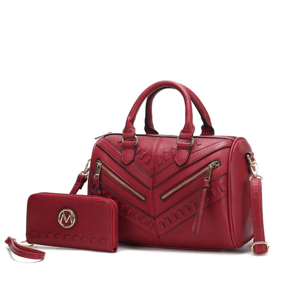 Sac à main Lara en cuir végétalien pour femmes avec portefeuille