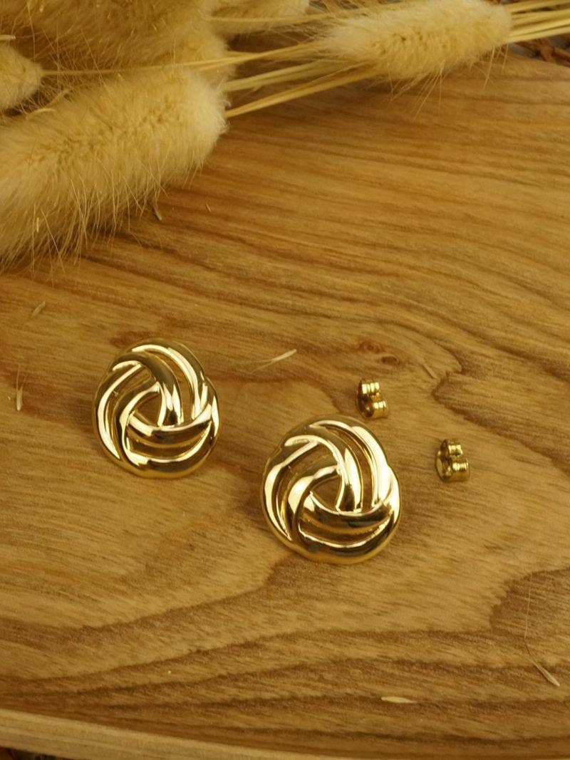 Boucles d’oreilles vintage en acier inoxydable