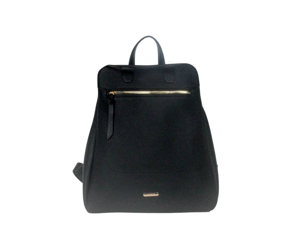 SAC À DOS ANTI-VOL AVEC FERMETURE ÉCLAIR FRONTALE.