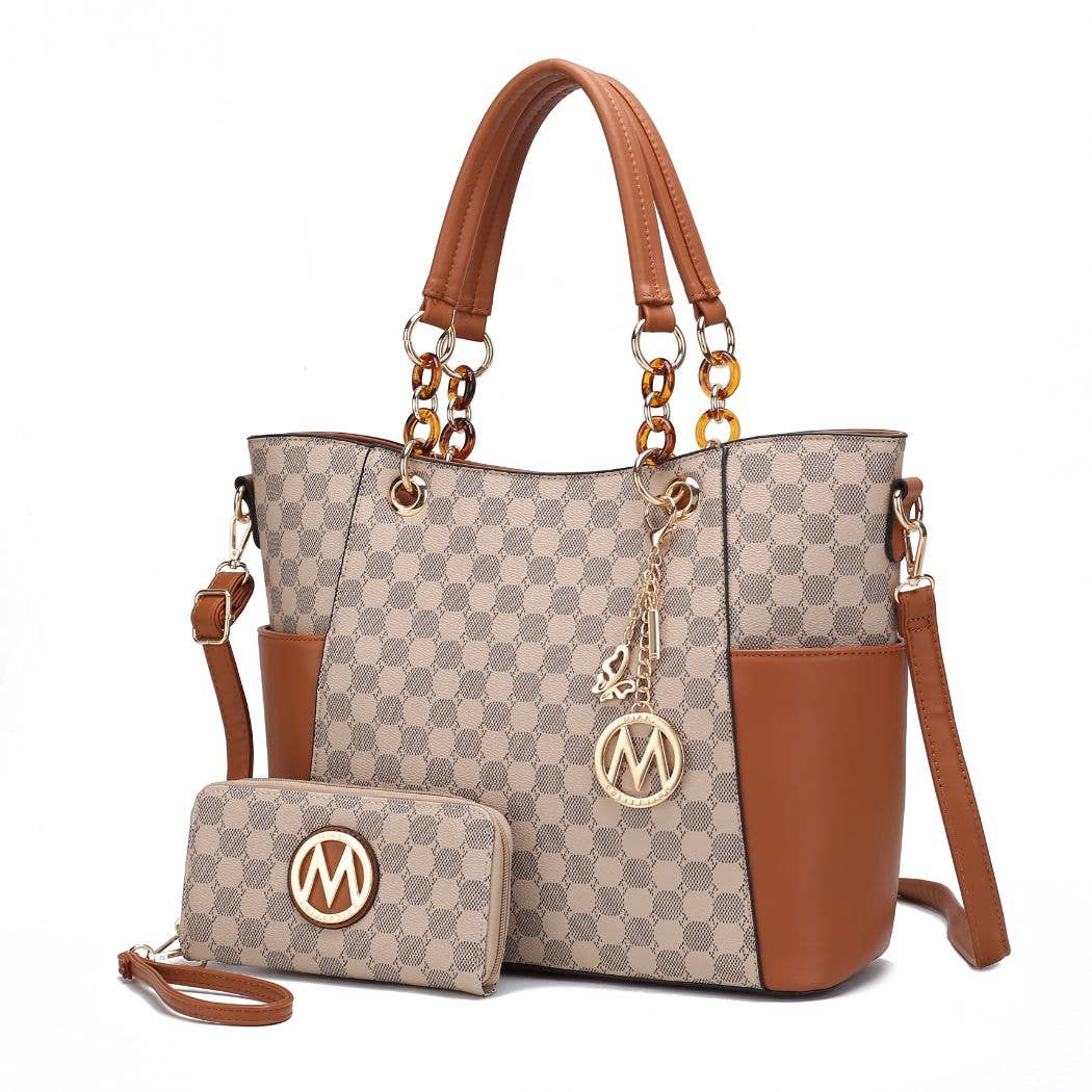 Sac à main Merlina pour femme avec portefeuille, 2 pièces