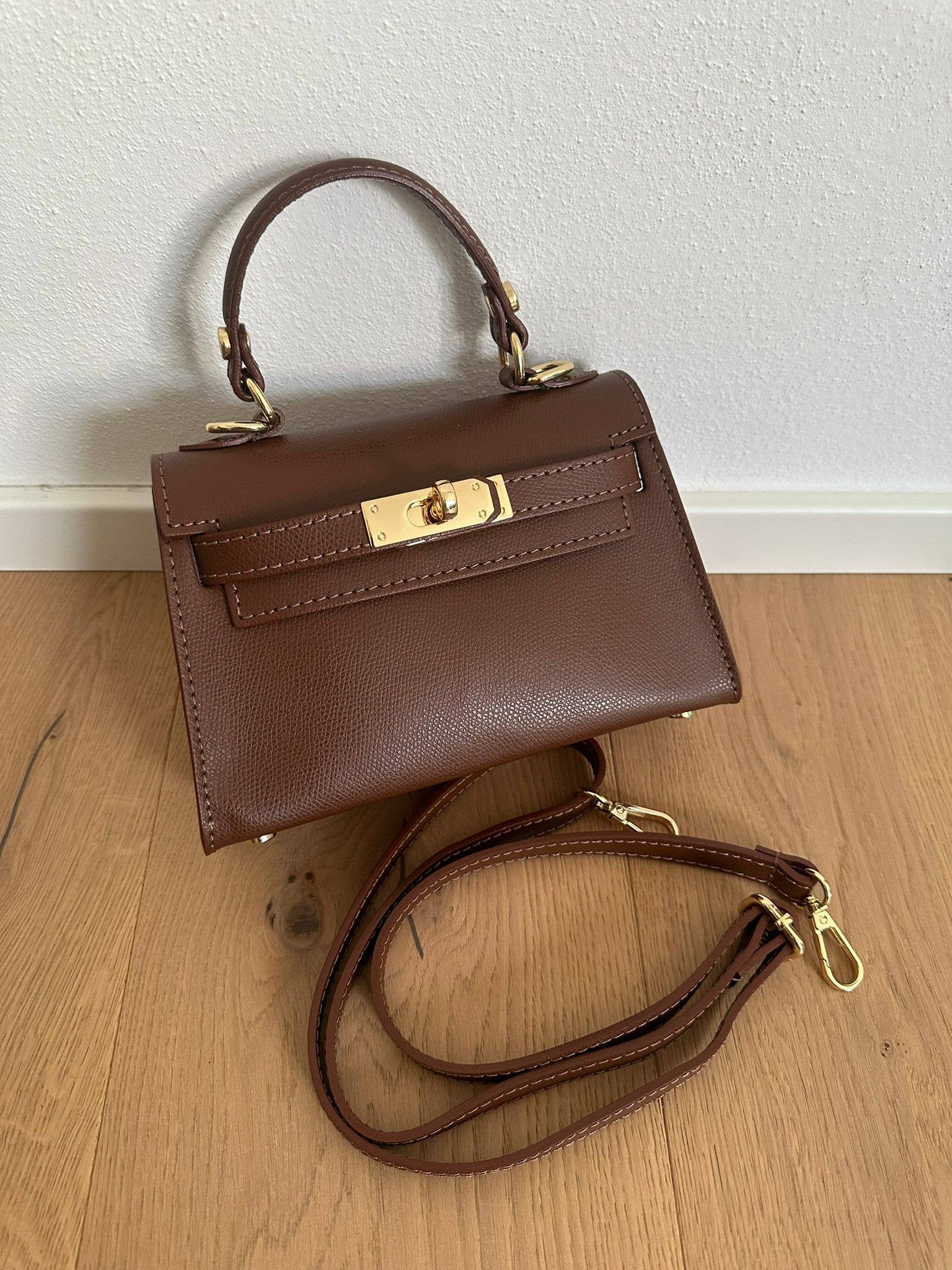 Sac à main MINI K en cuir véritable
