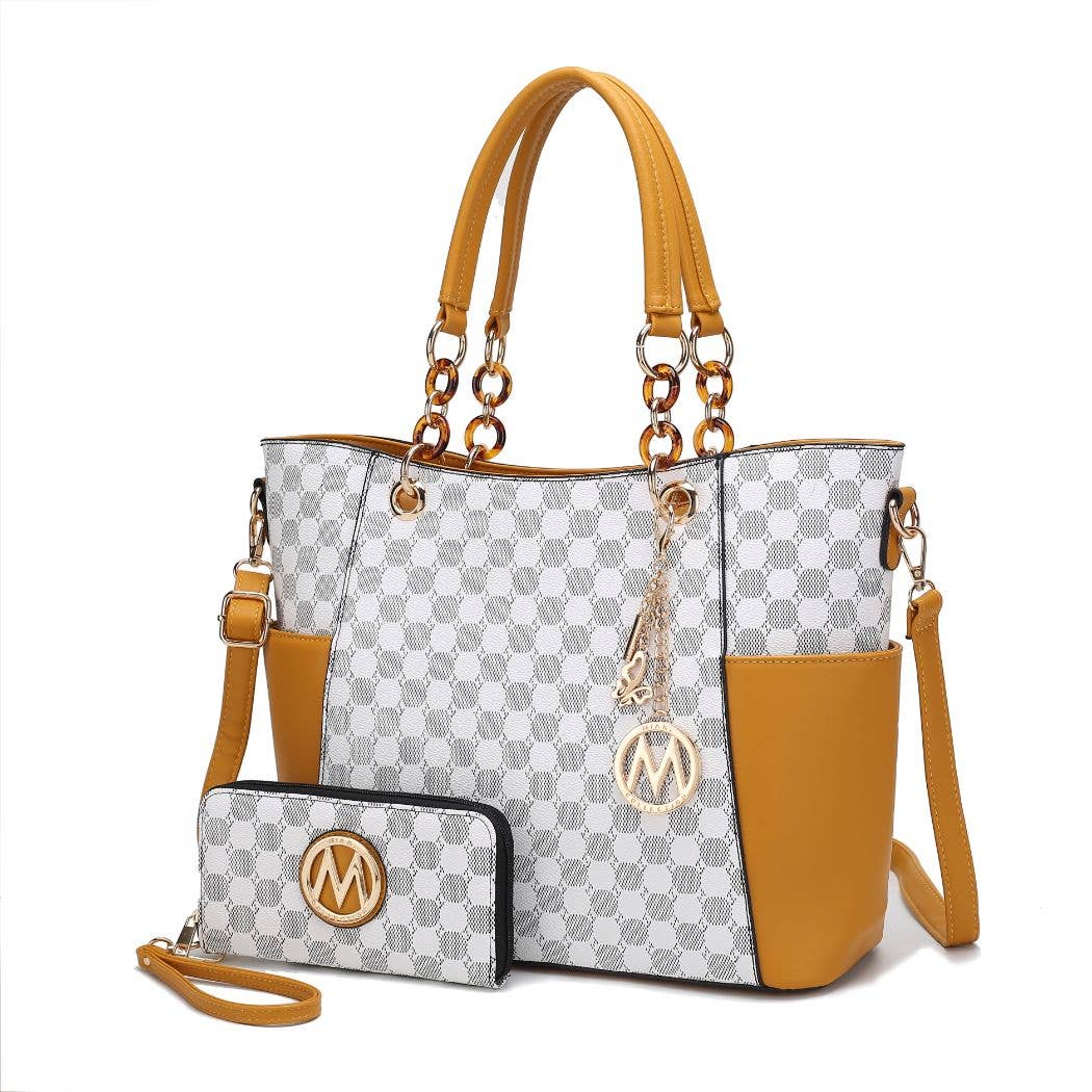 Sac à main Merlina pour femme avec portefeuille, 2 pièces