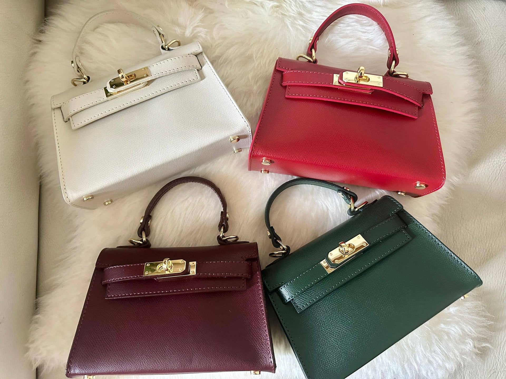 Sac à main MINI K en cuir véritable