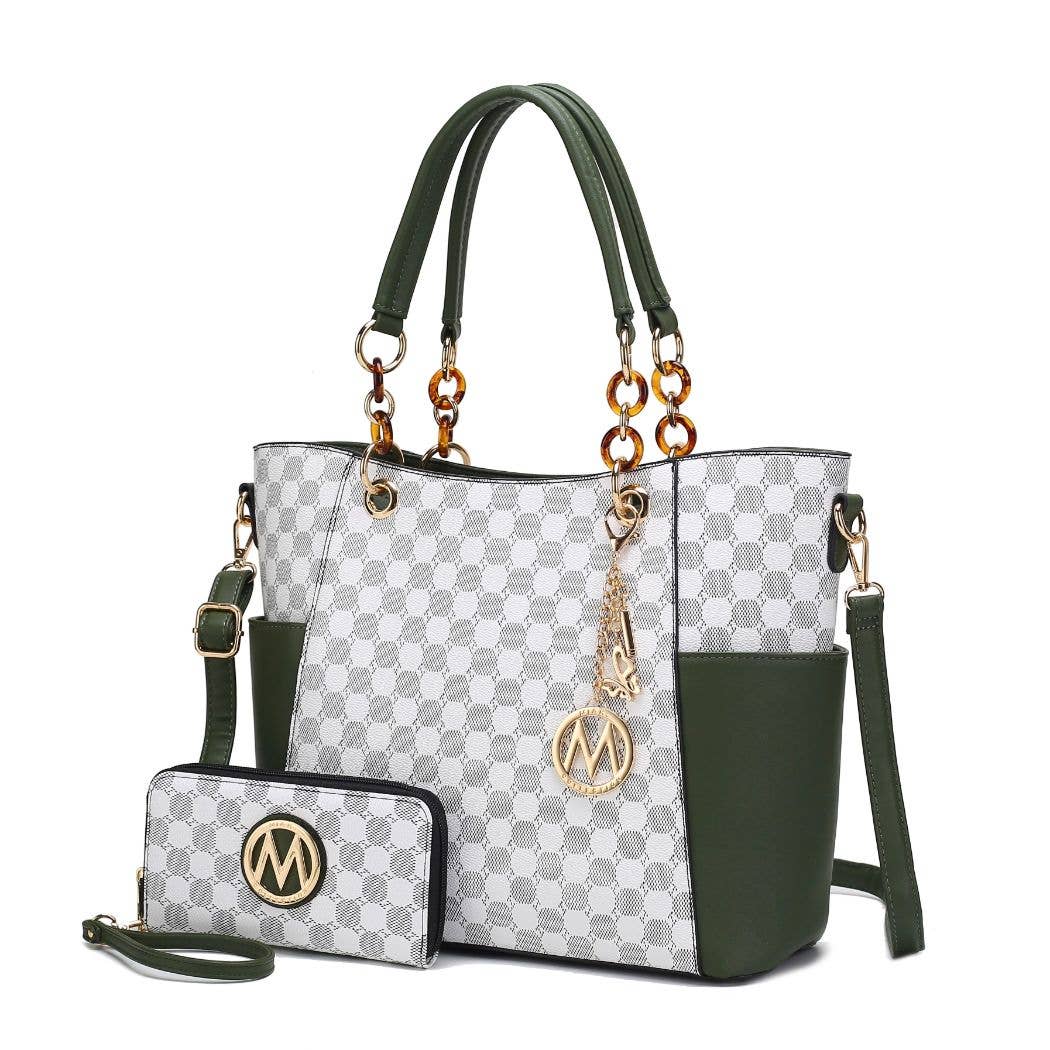 Sac à main Merlina pour femme avec portefeuille, 2 pièces