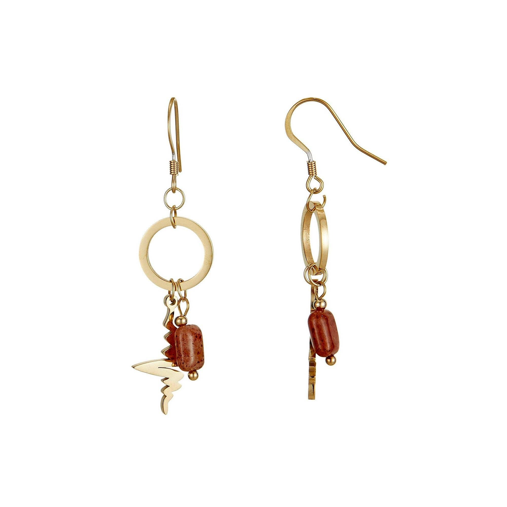 Boucle d'oreille crochet Ursina en acier inoxydable