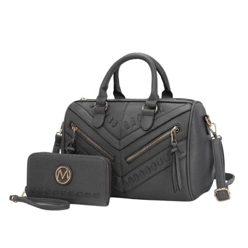 Sac à main Lara en cuir végétalien pour femmes avec portefeuille